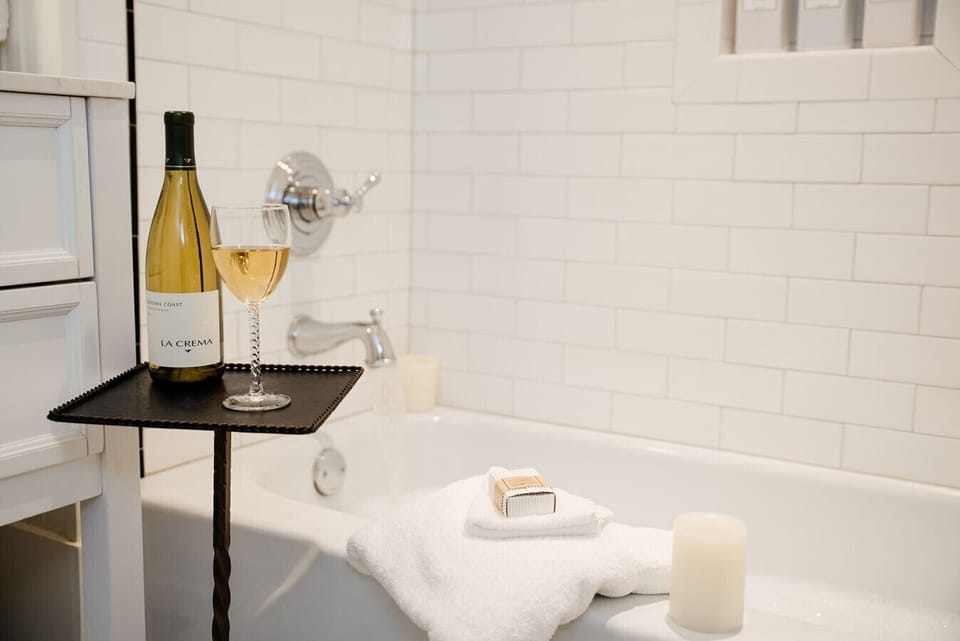 tub in hall bath