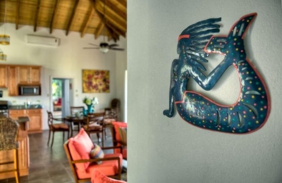 Art from around the world is found throughout the villa