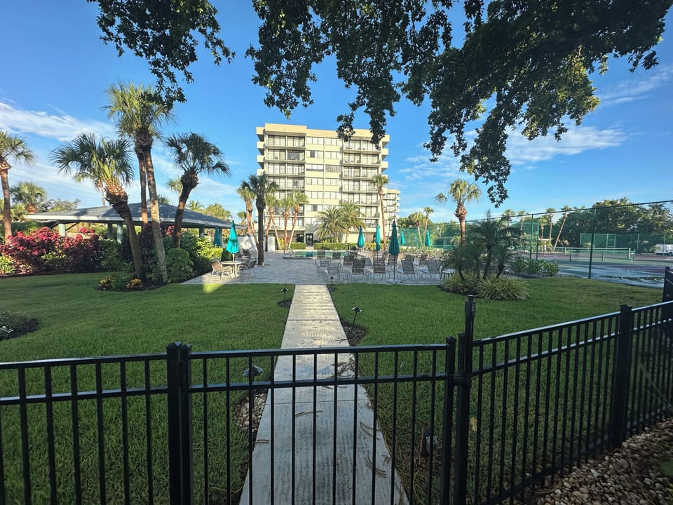 Condominium complex community pool 