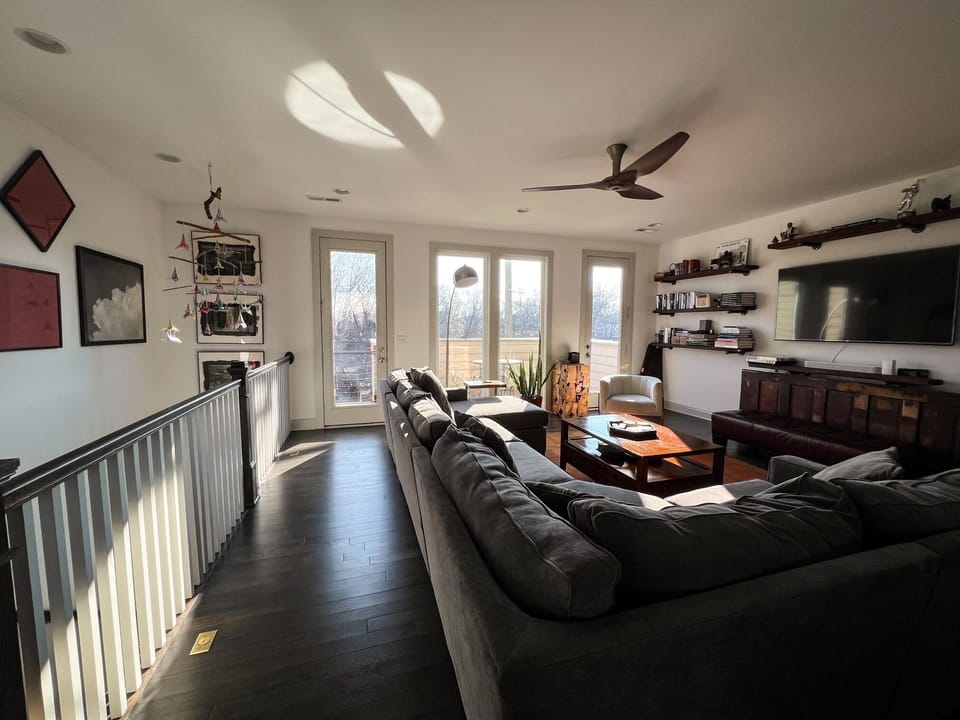 Full top floor for hanging out. 