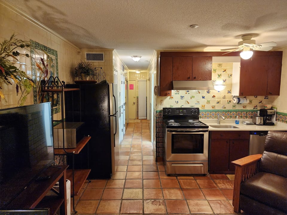 Living room, Kitchen and hallway