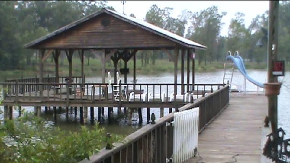 Large boat dock for fishing, water-sliding, swimming AND tying up your boat