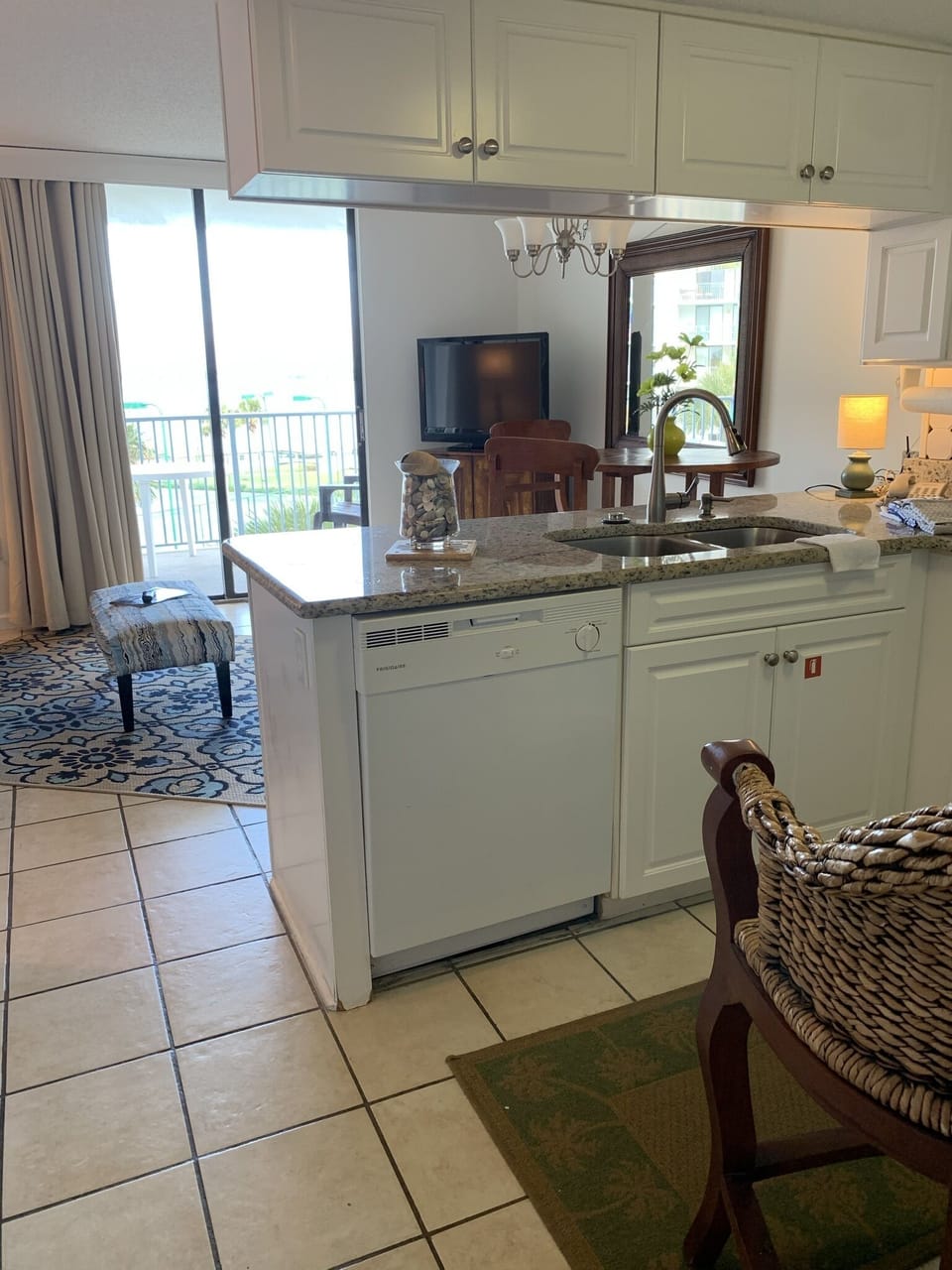 kitchen to den and beyond view....
