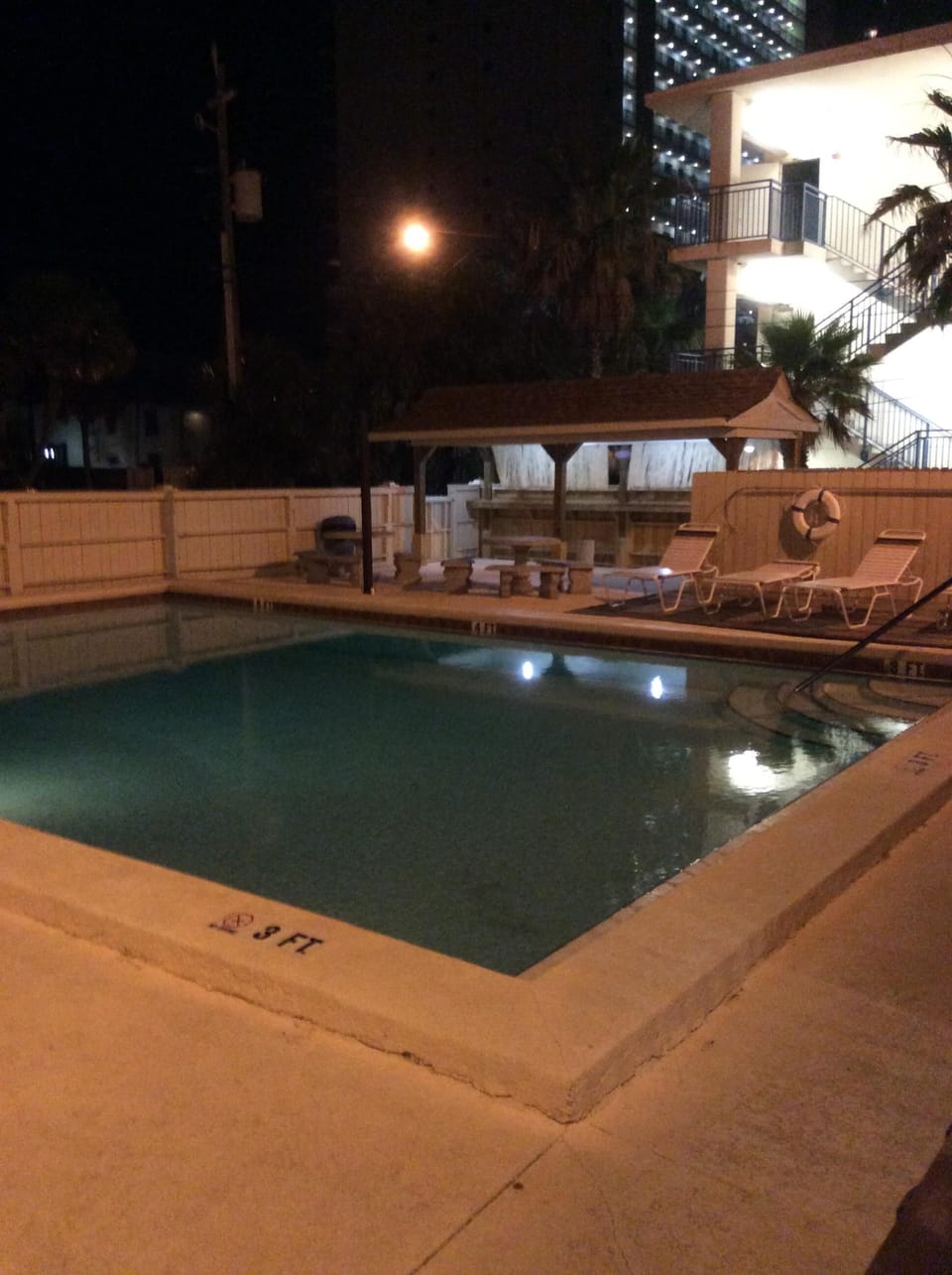 Swimming pool within steps of the condo