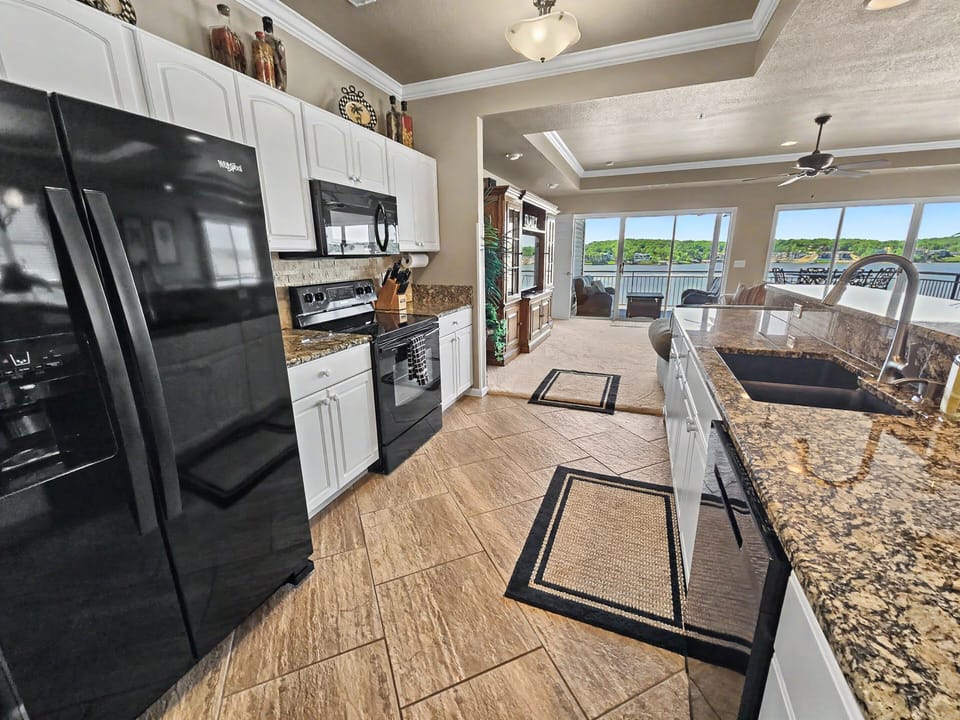 Fully stocked kitchen with all the utensils you may need. 