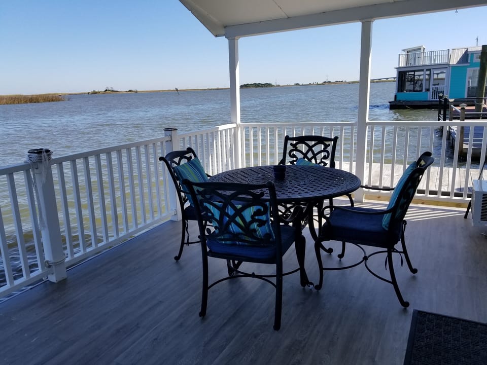 Outside dining for the group