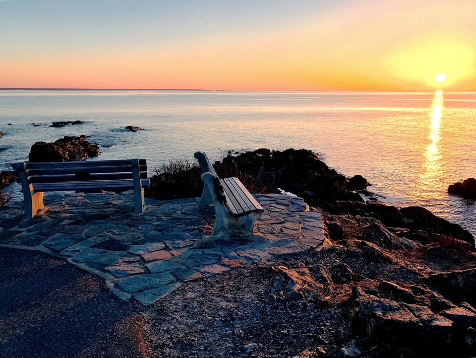 Benches await peace-filled moments