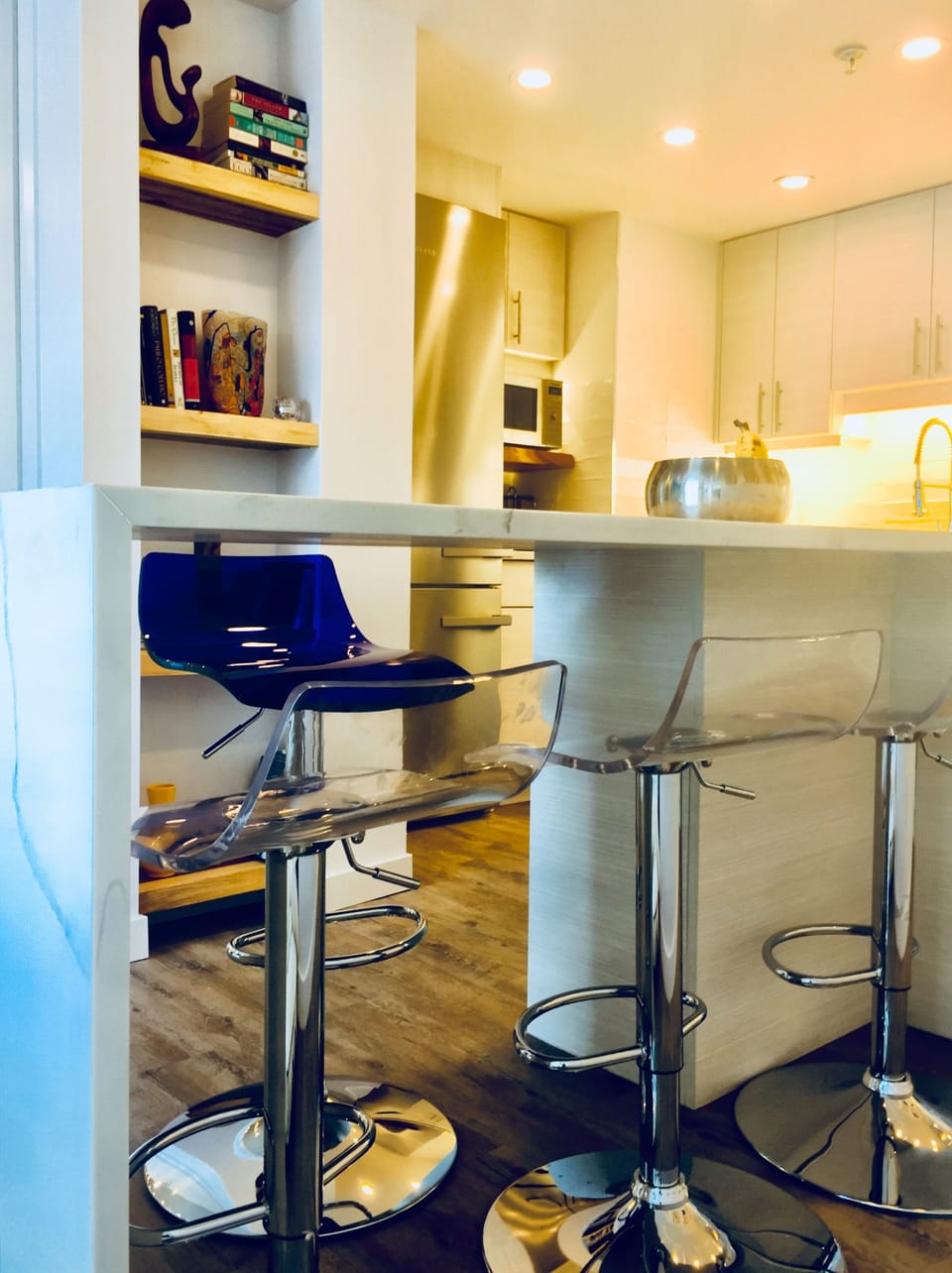 Kitchen island seats four