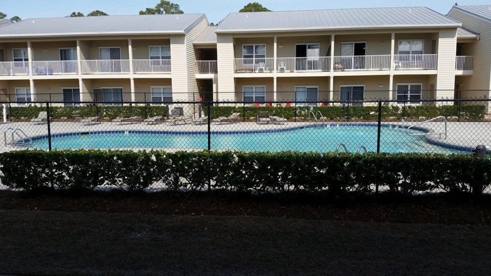 close up of the pool