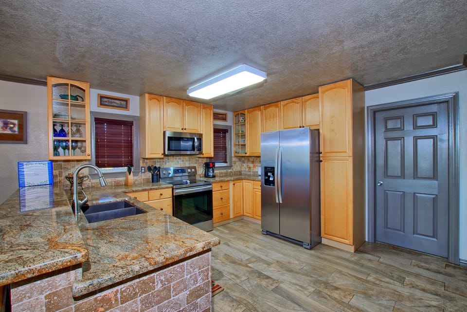 Updated, we'll appointed kitchen.