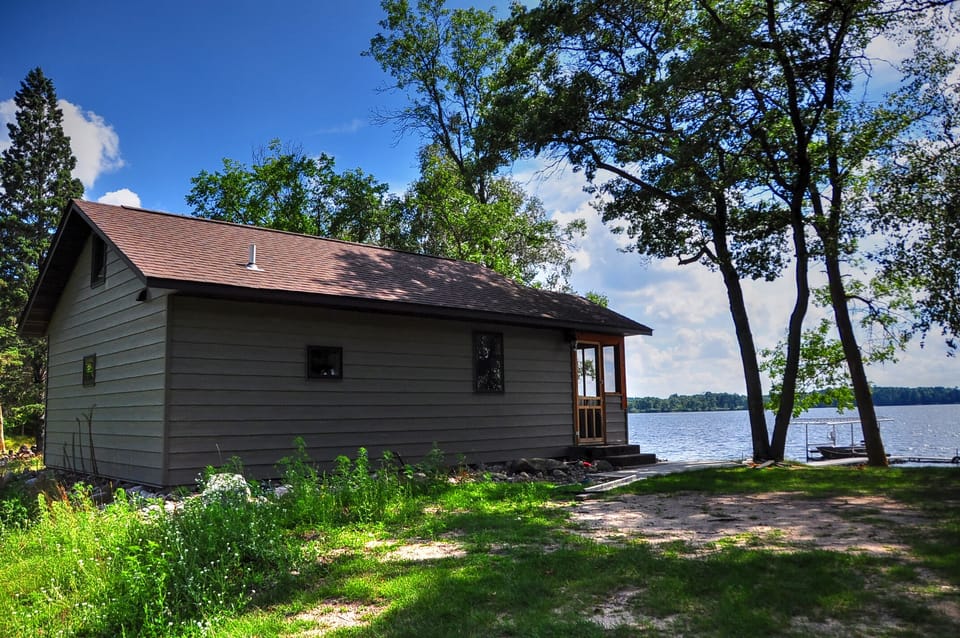 Mere steps to the lake and sandy beach.