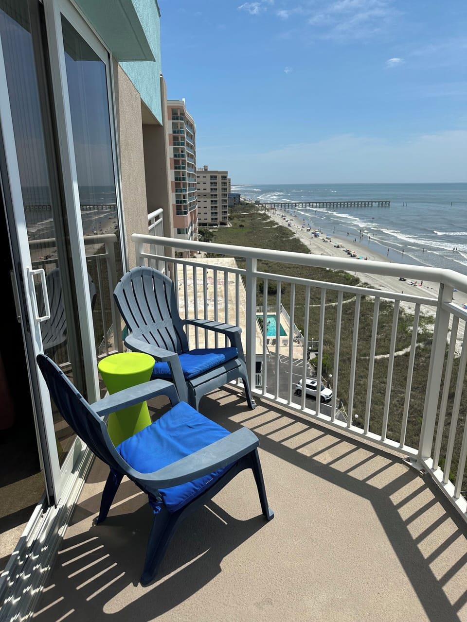 Chairs on sunning balcony
