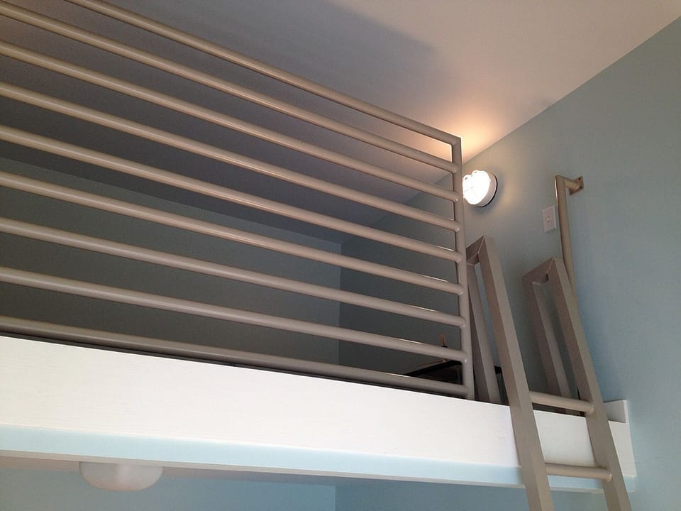 'Secret hideaway' loft in the kids' bunk room