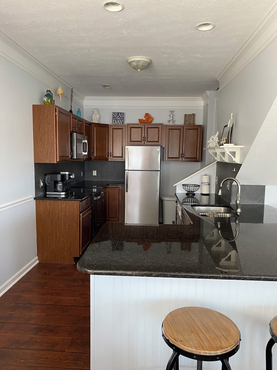 The kitchen with plenty of work space.