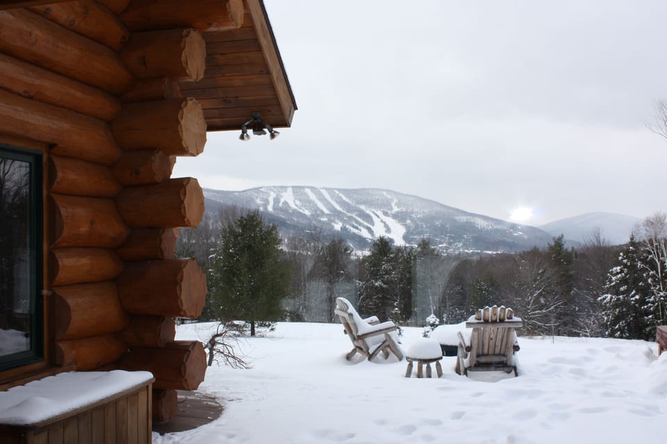 Winter view from patio. Ski Windham