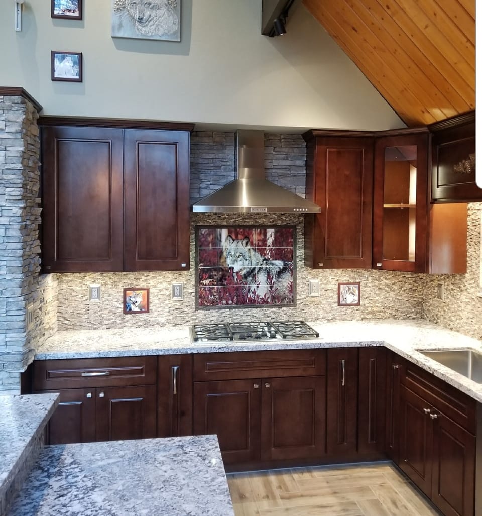 Wolf Backsplash at Cooktop