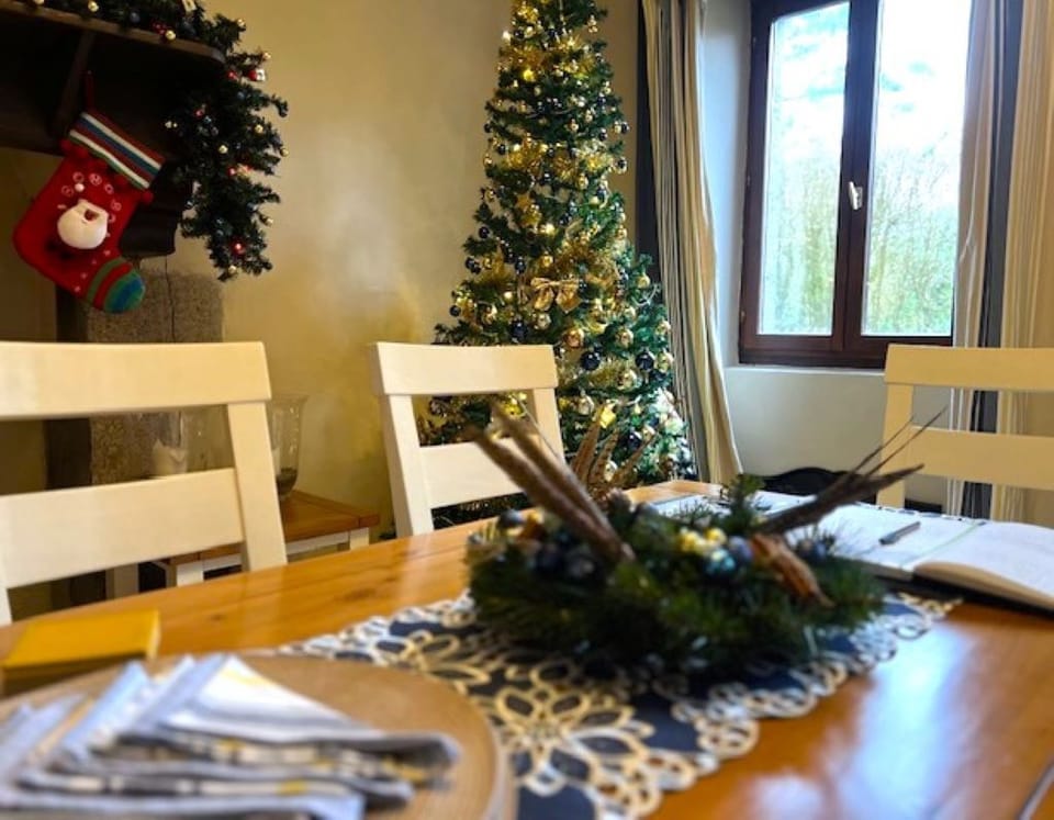 Granary's dining area decorated for Christmas
