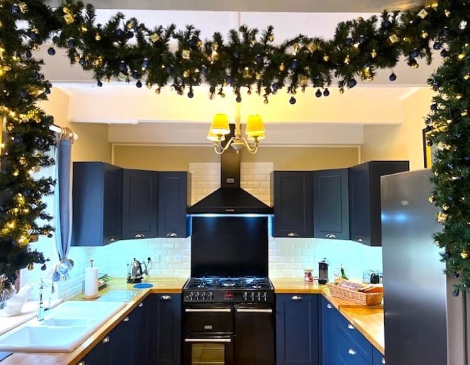 Granary decorated for Christmas