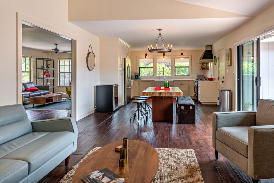The heart of the home where the great room, dining area & kitchen meet. 