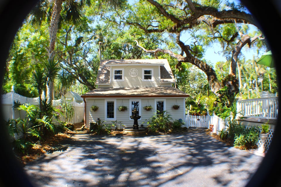 Front view. Your parking space is steps from your front door.