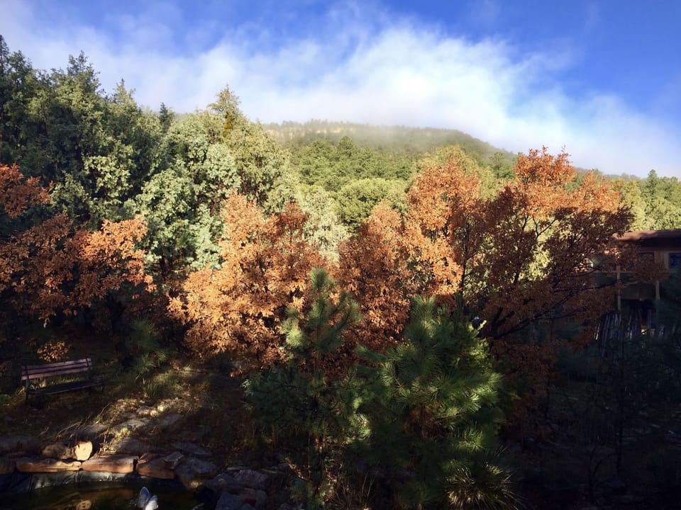 Glorieta Mesa as seen from the upper deck  in late fall