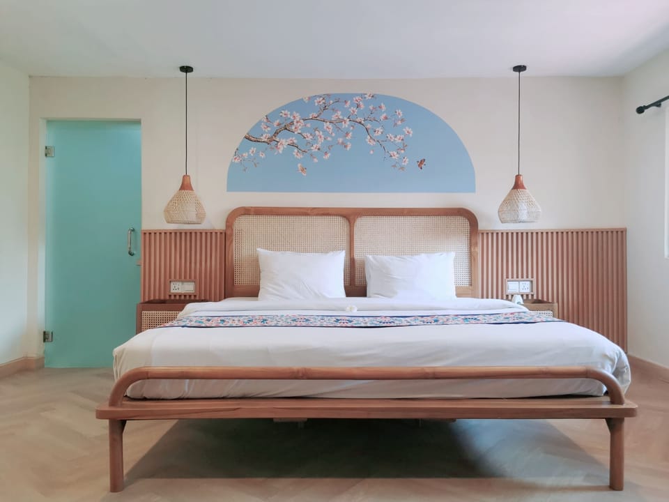 Bedroom - King size bed with bathroom attached 