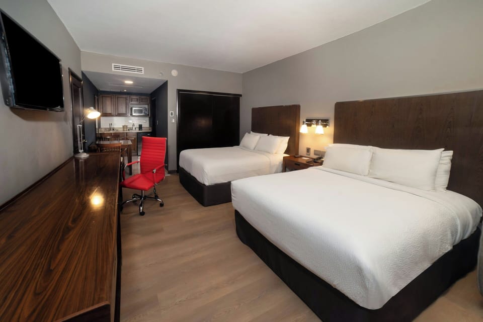 Deluxe Room, 2 Double Beds | 1 bedroom, premium bedding, in-room safe, desk