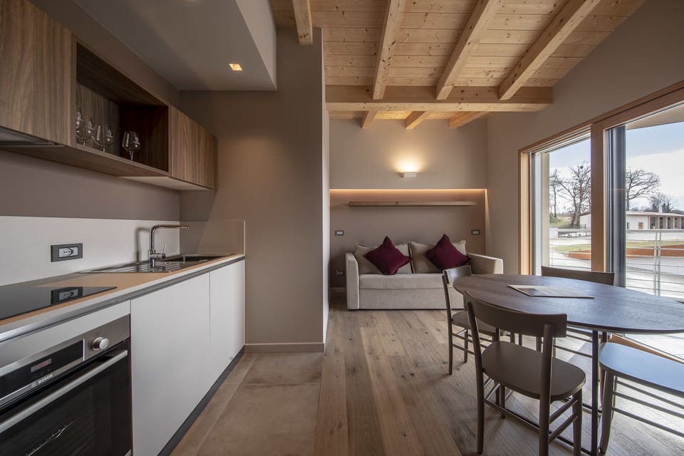 Standard Apartment, 1 Bedroom, Courtyard View | Private kitchenette | Full-size fridge, stovetop, electric kettle, cookware/dishes/utensils