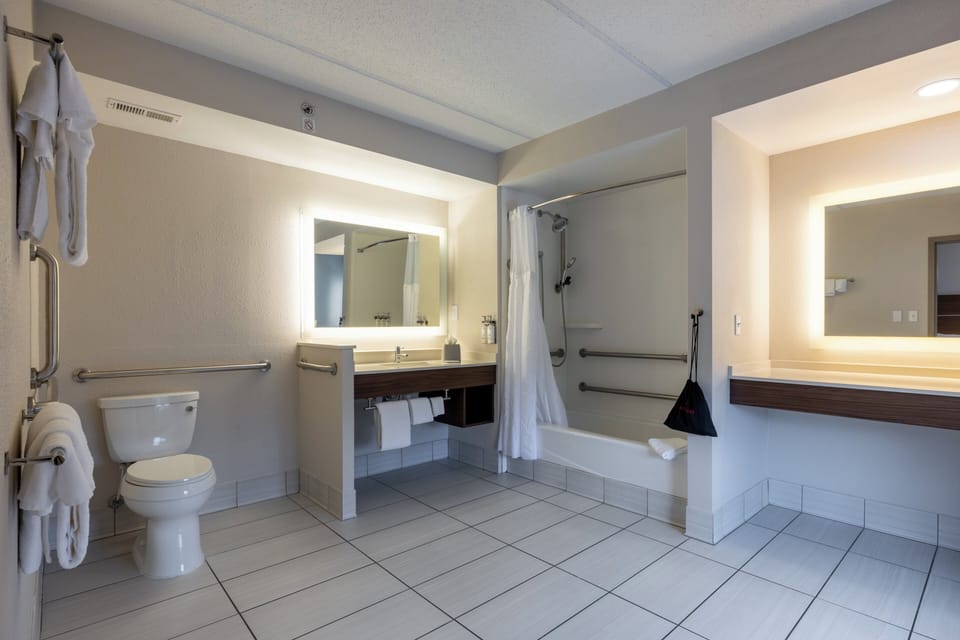 In-room safe, desk, laptop workspace, blackout drapes