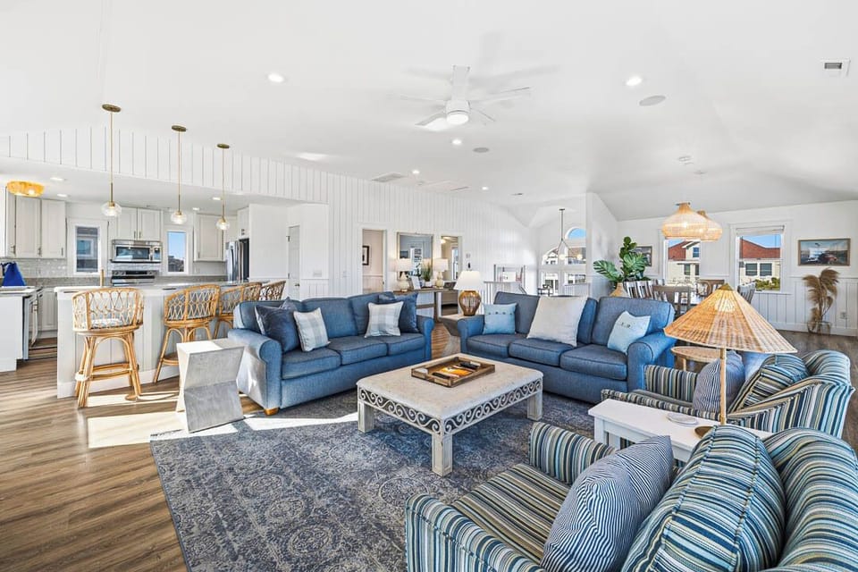 Top-Level Living Room with Deck Access