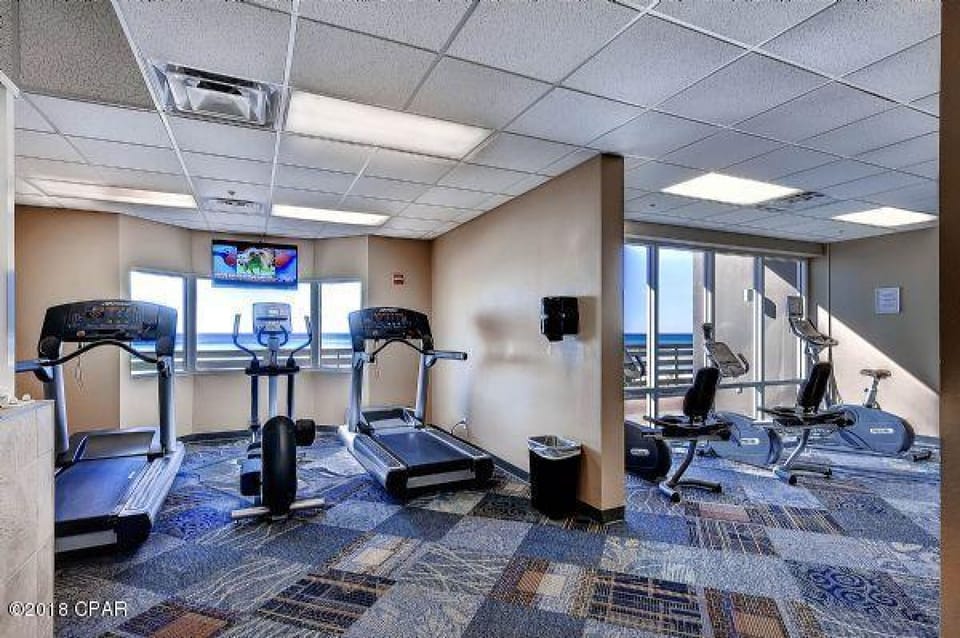 Never skip a beat at the resort's onsite fitness center!