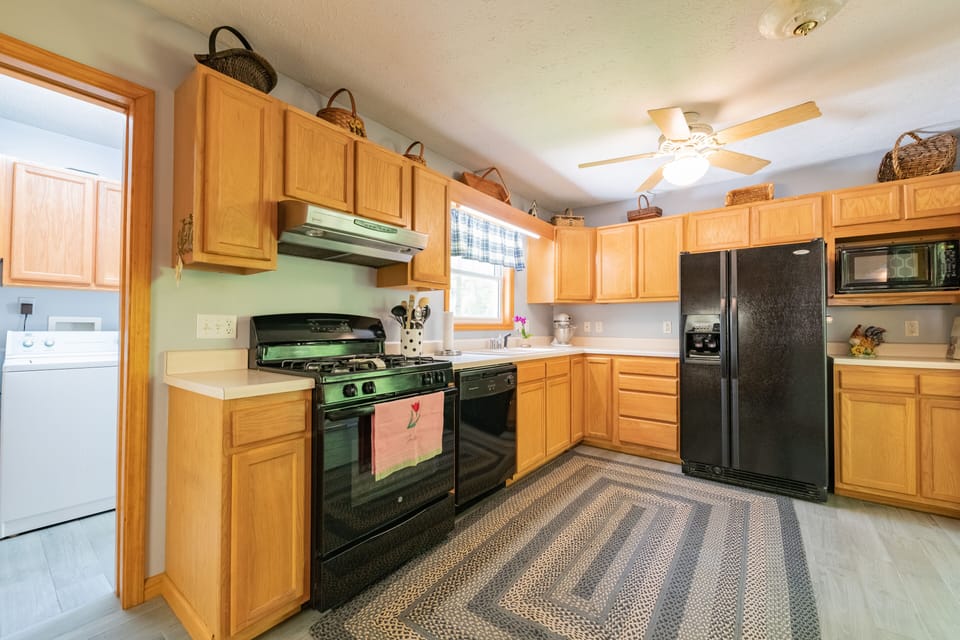 Kitchen with gas stove