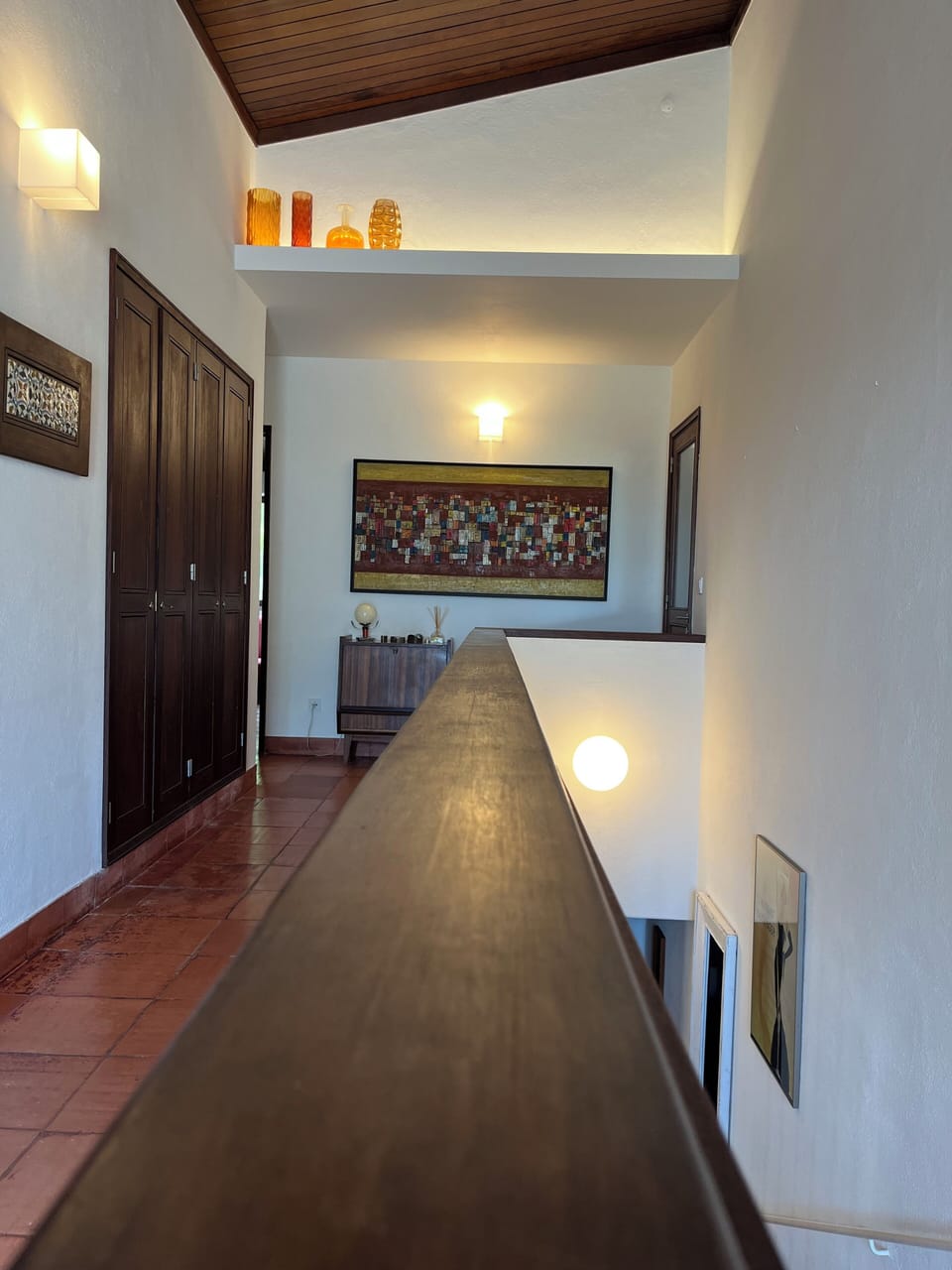 Hall central da casa no piso superior