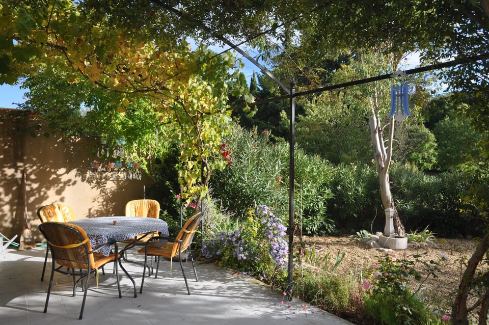 under the vine: garden terrace