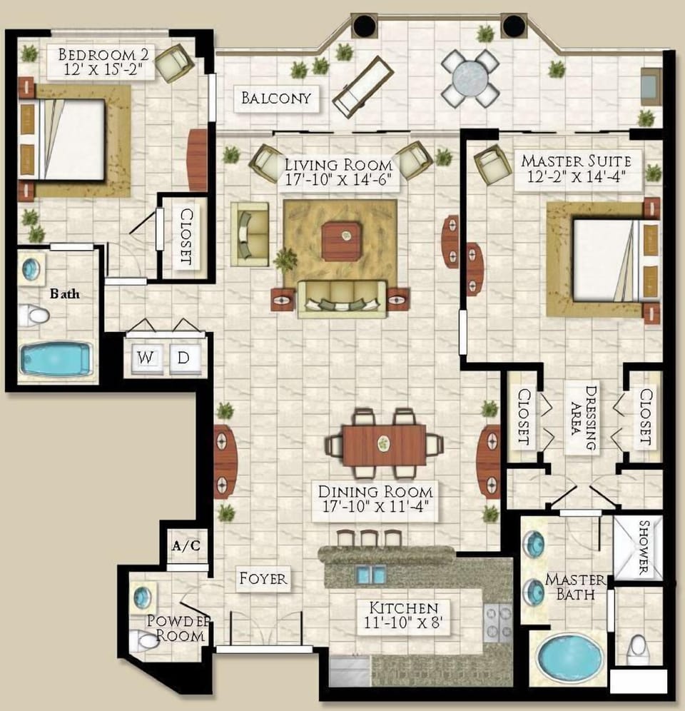 Floor plan of condo