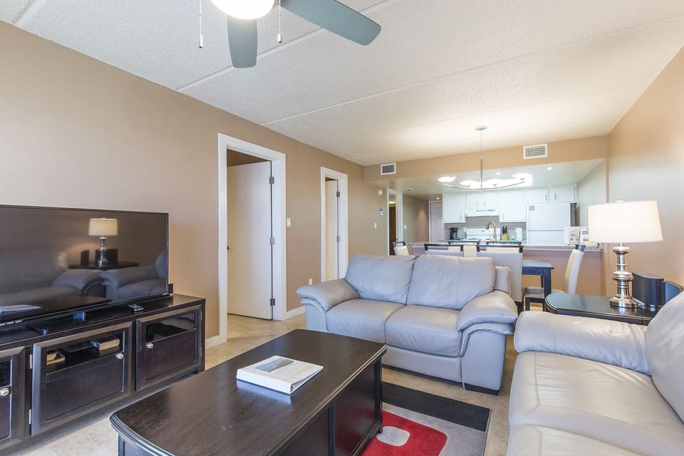 Living room with flat screen TV
