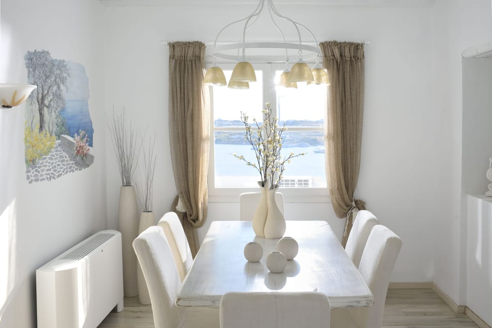Inside dining room with nice views!
