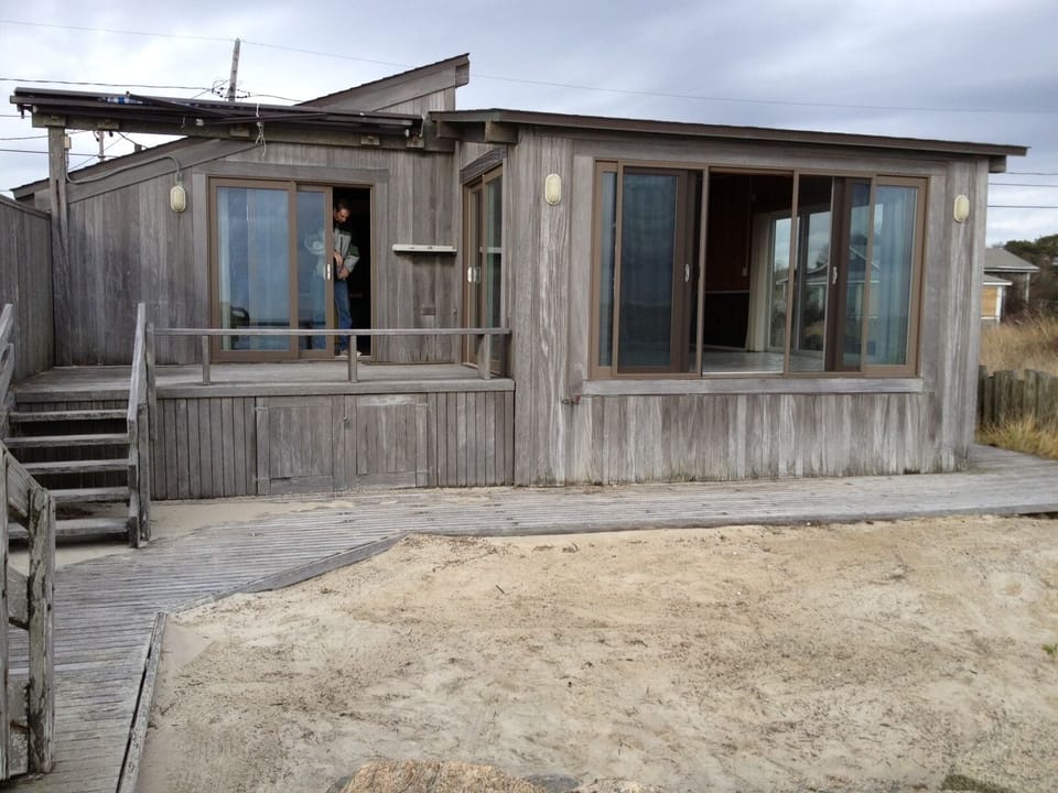 Private decks and private sandy beach on the warmer waters of Nantucket Sound