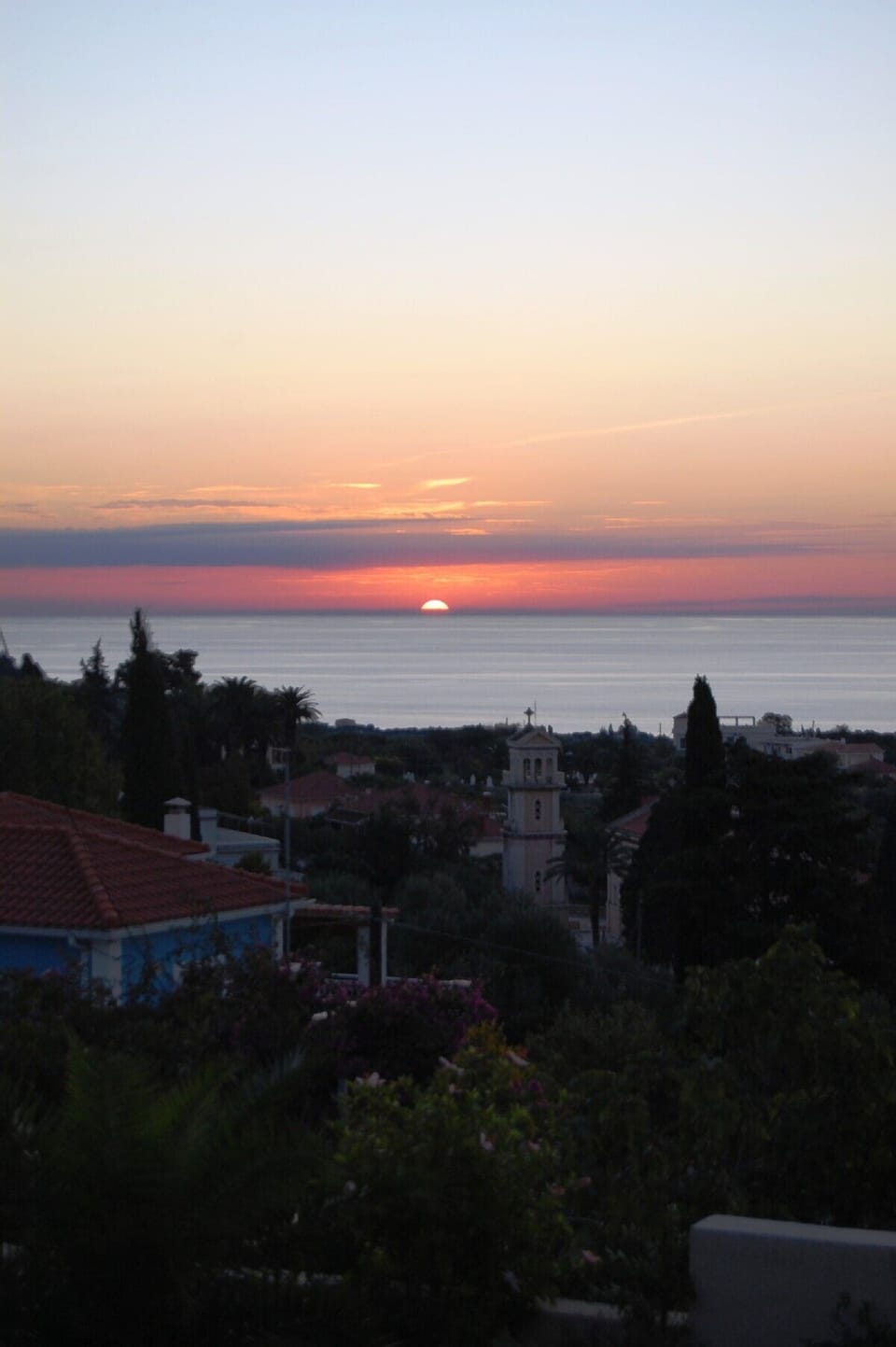 Sunset view from villa Flora