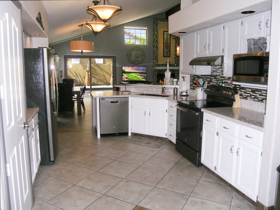 Open Kitchen that flows into living space