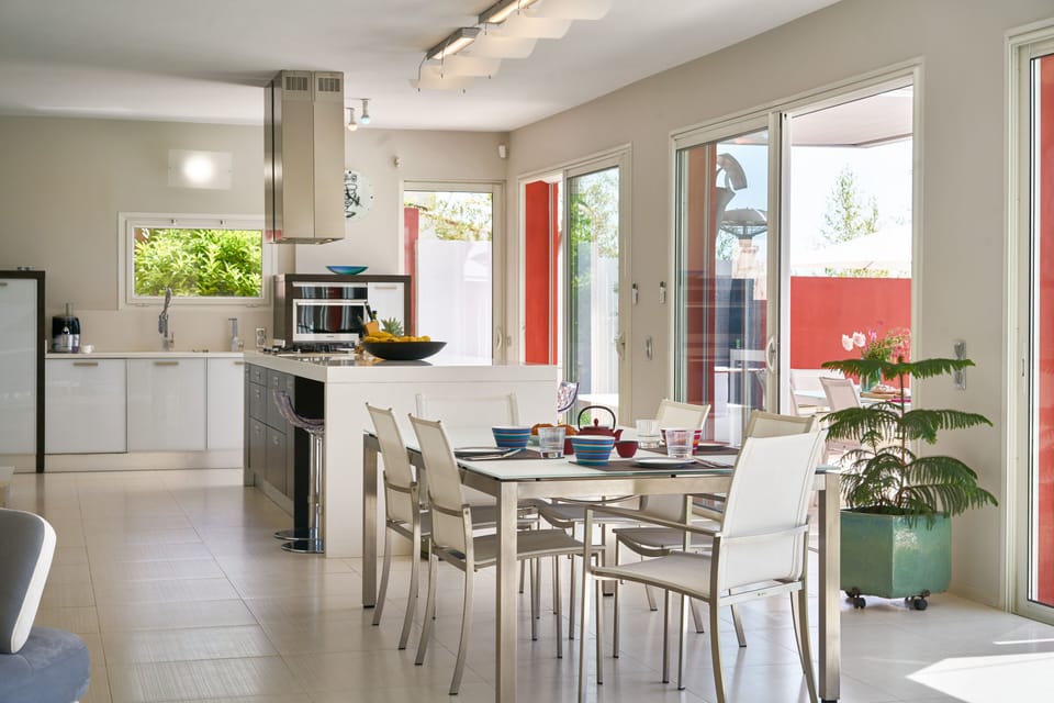 Dining area indoors.