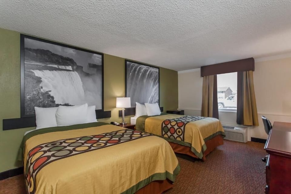 Double Room, 2 Double Beds | Individually decorated, individually furnished, desk, laptop workspace