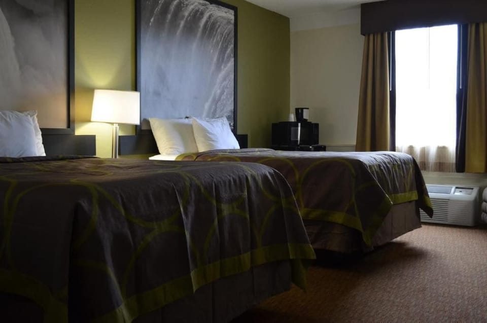 Double Room, 2 Double Beds | Individually decorated, individually furnished, desk, laptop workspace