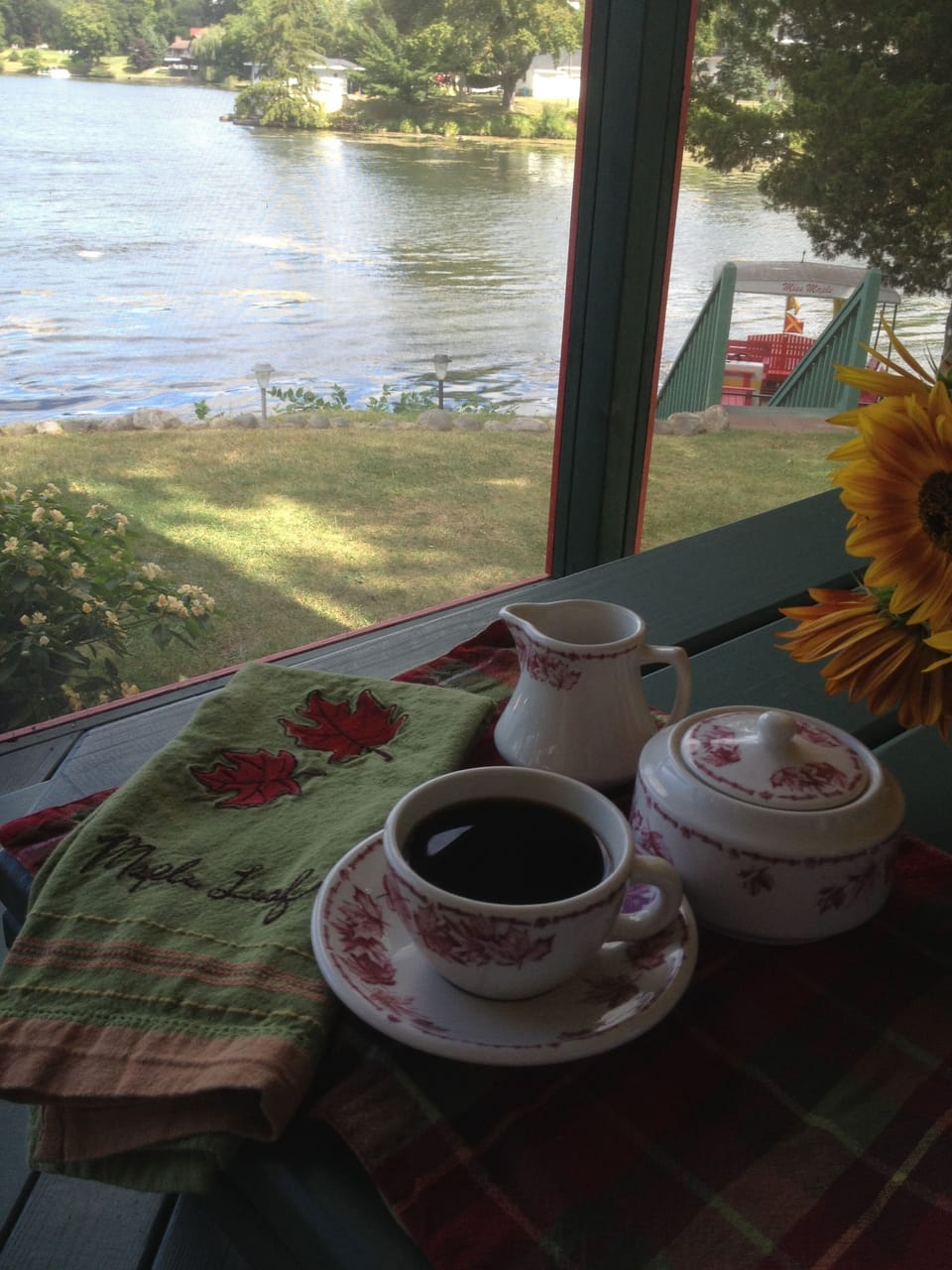 Morning coffee on the porch