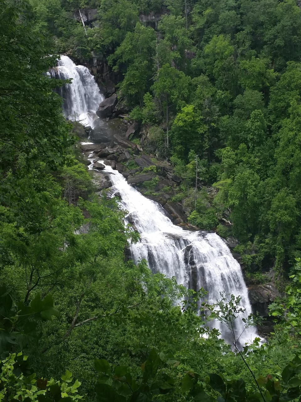 View of Whitewater Falls, about 30 minutes drive from cabin