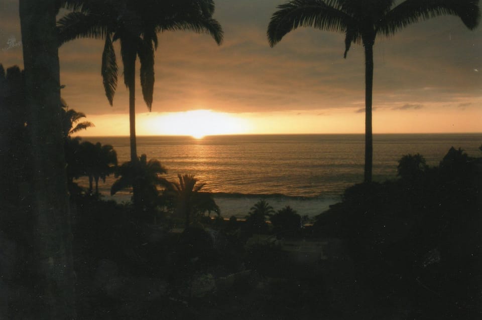 Sunset on a cloudy winter day