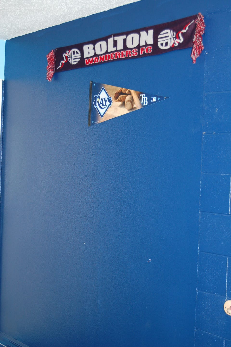 Fan wall - add your team colours/pennant/scarf