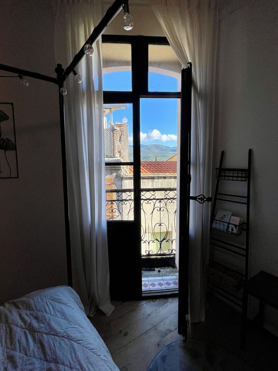 The Noves Suite Main Bedroom Window and view of Corbiere Hills