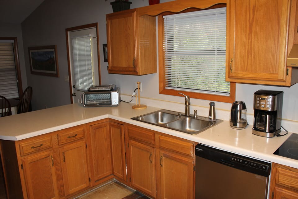 Kitchen cabinets and work area