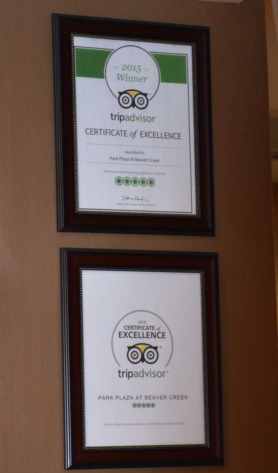 Rated # 1 out of 40 by Trip Advisor for Beaver Creek Specialty Lodging!